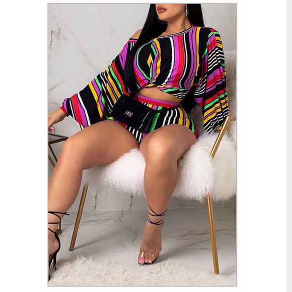 Multicolored Short Set - Picture 3 of 4